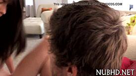 Teen feels intense orgasm from penis