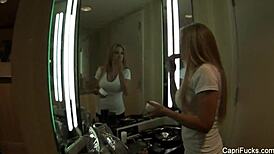 Capri Cavanni Rips Clothes For Backstage Tit Exposure