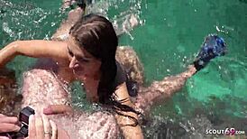 German Fit Teen Josy Slams Hard in Real Amateur Beach Sex