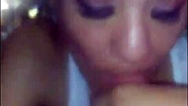 cum fills thirsty buttslut’s mouth as he cleans up the mess