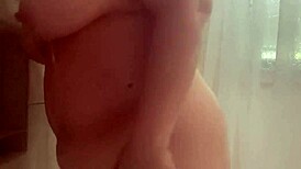 Big tits sexy busty beauty in the shower