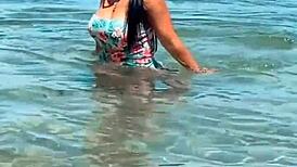 Teasing in tight shorts and leggings