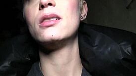 Shorthaired czech beauty sucks big cock outdoors in reality.