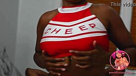 Intense interracial group sex session sees intense ebony cheerleader completely dominated