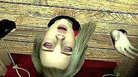 Girl In Wooden Handcuffs Takes Giant Ork Cock Deep