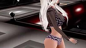 Glamorous 3D Model Struts on Runway