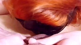 Amateur hot wife enjoys slurping on a big cock.