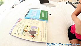 Seductive mature tittyfucked in pov, her big tits bouncing as she strokes the cock close-up.