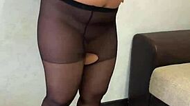 My hot stepmom shows off her shaved holes in missionary position