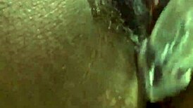 Tgirlsexy Ebony Tgirl Masturbates With Dildo And Toys.