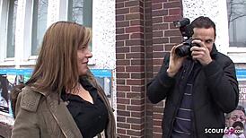 Teen with Mega Curves at Berlin Street Casting