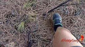 I give sloppy deepthroat to random guy in woods, ending with huge facial 😈🌳