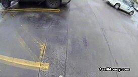 Wow! Perky blonde amateur earns cash with blowjob.