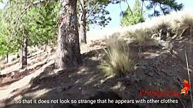 I give sloppy deepthroat to random guy in woods, ending with huge facial 😈🌳