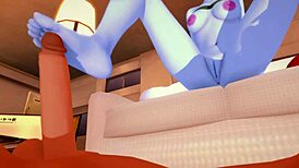 Dragon Ball Vados Gives Footjob and Feet Licking in Hot 3D Clip