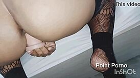 Milf Gets Dildo in Pussy and Cock in Ass