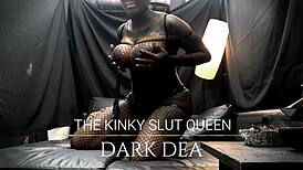 the kinky slut queen dark dea dominates with her big ass
