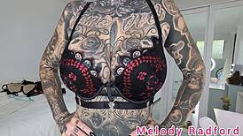 Goth Petite Melody Radford Tries Big Tits Lingerie!
