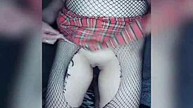 i see this cute young girl with big ass showing tits and rubbing pussy