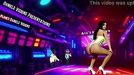 Sexy strip dancing outdoors by my hot girlfriend. She's got natural assets!