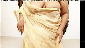 Chubby Asian Aunty Showing Her Big Tits