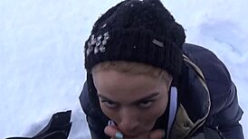 Hot Student Seduces Professor with a Bold Move After Ski Lesson