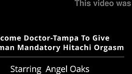 Doctor in Florida Gives Freshman Angel Oaks Mandatory Hitachi Magic Wand Orgasms During Physical
