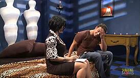 brunette milf nails movie audition with producer