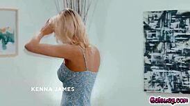 I, Kenna James, have a fantasy threesome with Lacy Lennon and Vanna Bardot, they seduce me into pleasure