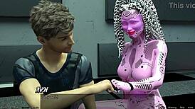 Stranded in Space 41: Shy Emo Girl Seeks Dating Help with Curvy Outfit