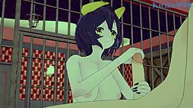 Magia Baiser Utena Hiiragi and Haruka Hanabishi in Magia Magenta Intense 3D Hentai Sex Scene