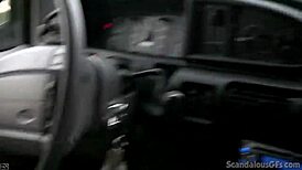 Hot babe rubs cock! Caught on tape!