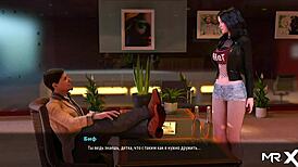 Girl wants to be spanked in this anime game adventure