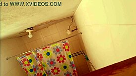 Spying on My Wife's Friend During Vacation in Bathroom