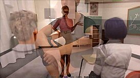 Let's play nudist school part 7 with my hot studying mates