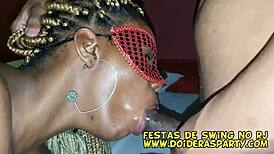 mulata natasha medeiros takes anal from two guys and gets cumshot