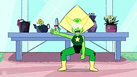 Peridot's new botany class in cartoon parody