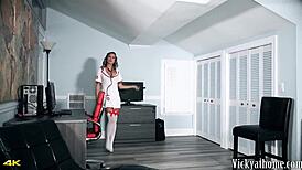 Watch Vicky Vette And Reagan Dive In Nurse Outfits!