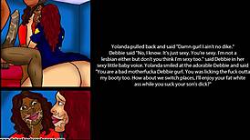 18 Yr Old Banging Step Mom and Big Booty Friends in Comic