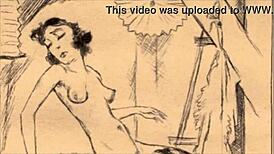 vintage erotic illustrations from antique cartoons