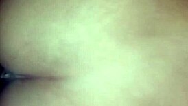 Watch this ebony redbone take backshots and squirt on big black cock?