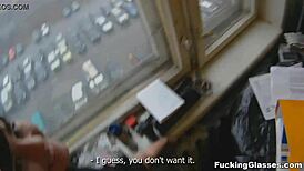 Teen 18+ In Glasses Gets Quickie Fuck. Best Deal For Cumshot.