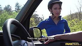Fake Taxi Sexy Cyclist Trades Ride for Rough Action