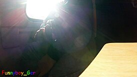 i just couldn’t hold back, jerked off quick on a moving train with a huge cumshot