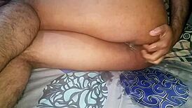 Transsexual fists her big ass for gaping anal.