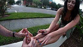 Got a foot fetish? Check out Helena Price's public worship!