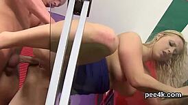 adorable babe spreads quim gets filled with warm urine and squirts