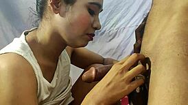 Fucked a beautiful asian girl with tight pussy, bent over for cock.