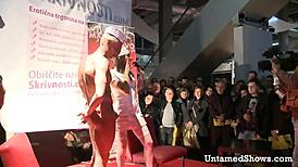 hot stripper nurse in hospital rips clothes to suck huge cock