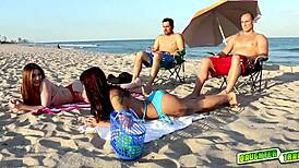 Daddies feeding their teen 18+s with matured cocks in group blowjob.